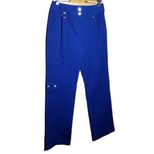 St. John Sport Navy Blue Gold Trousers Women's Size 10